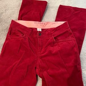 RED CORDUROY PANTS